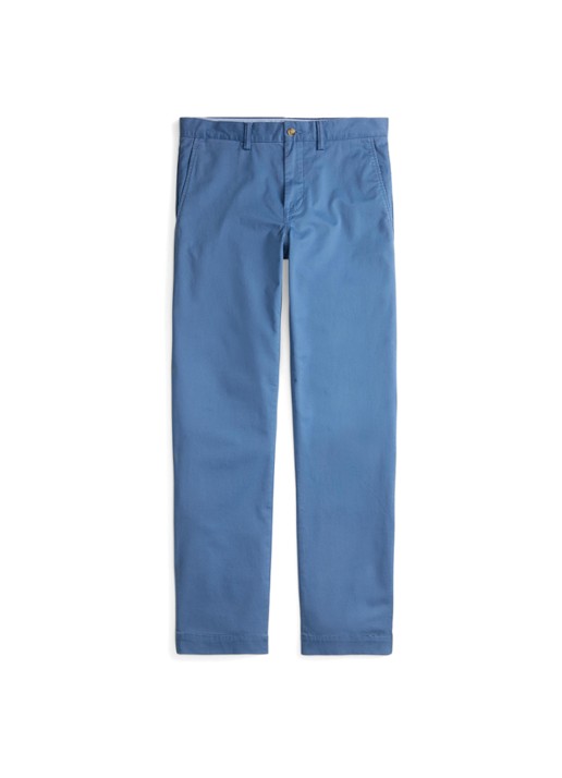 Ralph Lauren Bedford straight fit stretch chino broek - voorkant 4 delta blue