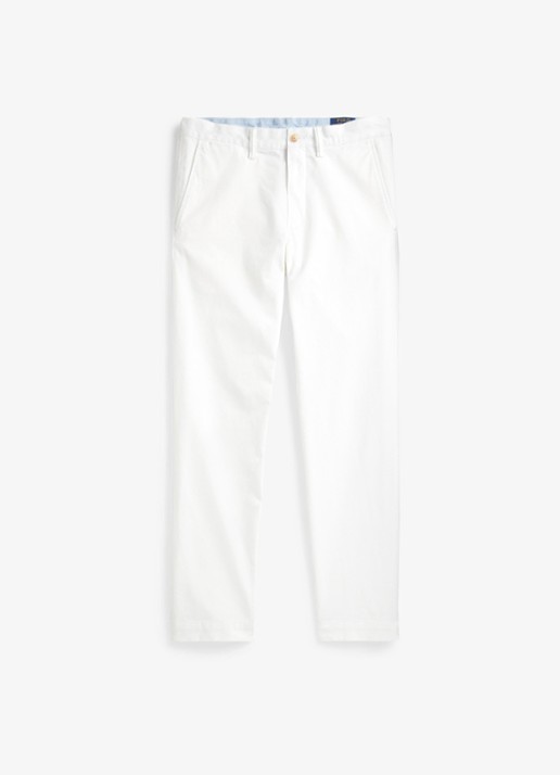 Ralph Lauren Bedford straight fit stretch chino broek - voorkant 2 ceramic white / wit