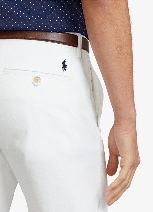 Ralph Lauren Bedford straight fit stretch chino broek - detail 7 ceramic white / wit