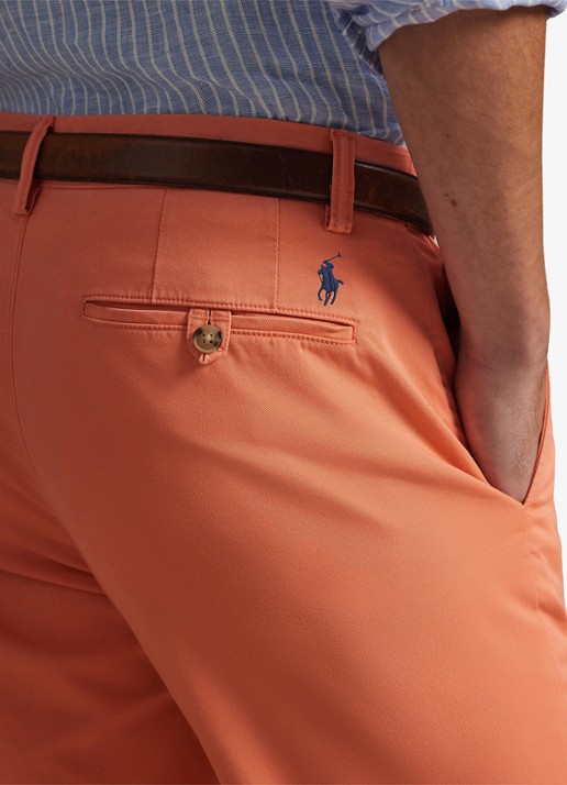Ralph Lauren Bedford straight fit stretch chino broek - detail 2 deep mango