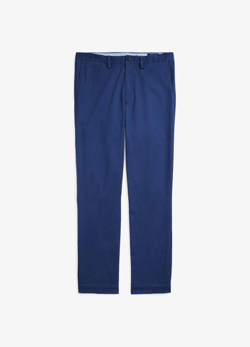 Ralph Lauren Bedford straight fit stretch chino broek - voorkant 4 licht navy