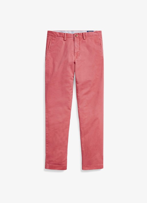 Ralph Lauren Bedford straight fit stretch chino broek - voorkant 2 nantucket red