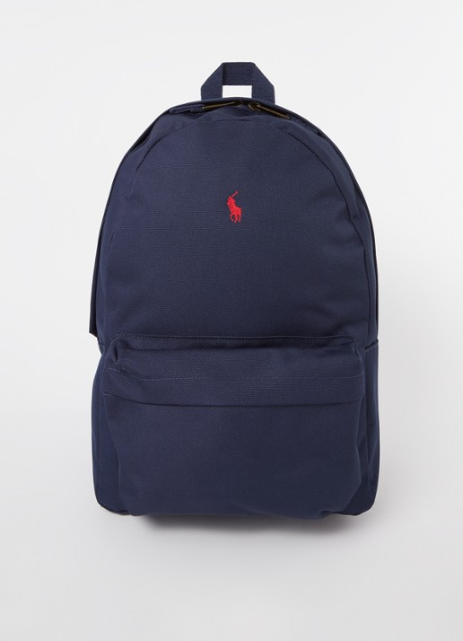 Ralph Lauren Big Pony rugzak met logoborduring - voorkant donkerblauw