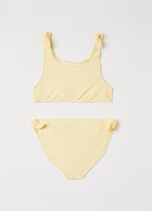 Ralph Lauren Bikiniset met logoprint - voorkant 2 lichtgeel