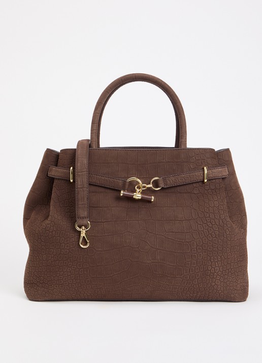 Ralph Lauren Blaike Large schoudertas van nubuck met afneembare schouderriem