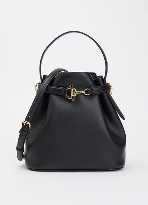 Ralph Lauren Blaike Medium schoudertas van leer met afneembare schouderriem