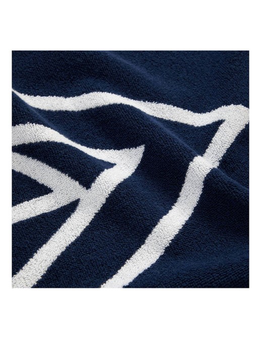 Ralph Lauren Blair strandlaken - 500 gr/m² - 100 x 170 cm - detail donkerblauw