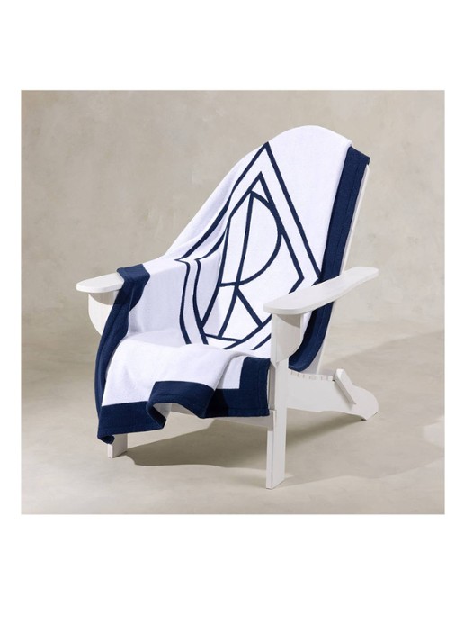 Ralph Lauren Blair strandlaken - 500 gr/m² - 100 x 170 cm - detail 3 donkerblauw