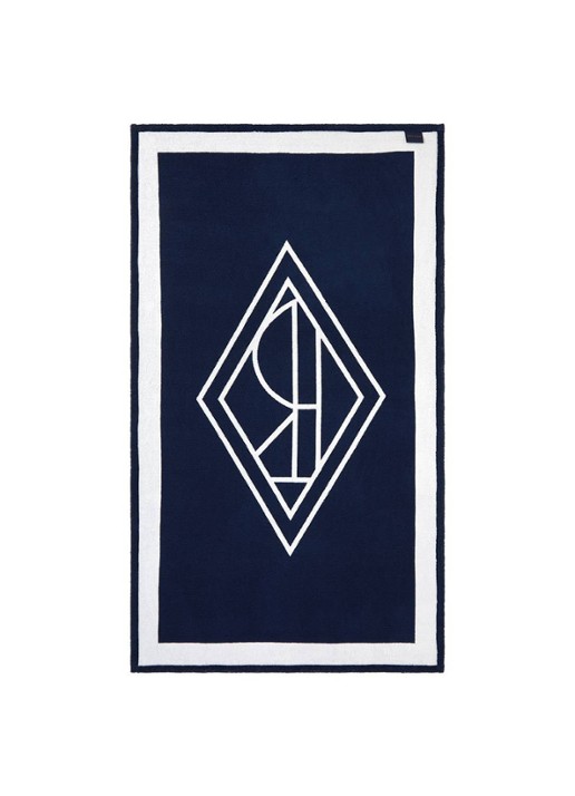 Ralph Lauren Blair strandlaken - 500 gr/m² - 100 x 170 cm - voorkant 5 donkerblauw