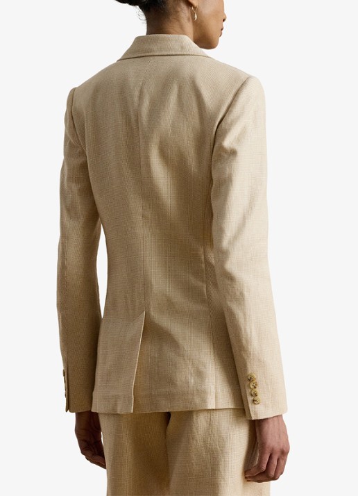 Ralph Lauren Blazer met klepzakken - achterkant tan/cream / crème