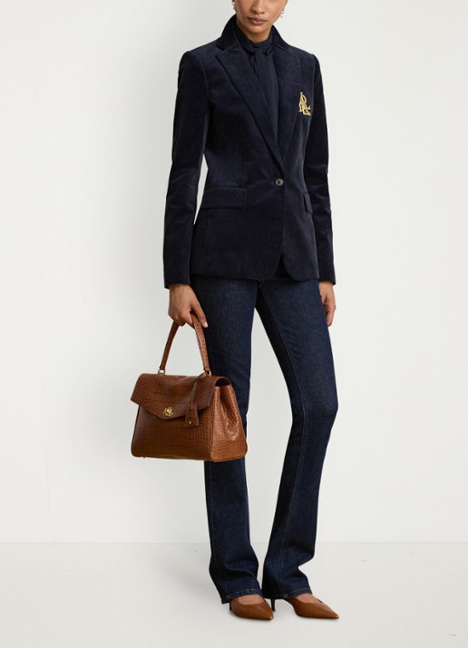 Ralph Lauren Blazer van corduroy met klepzakken en logoborduring