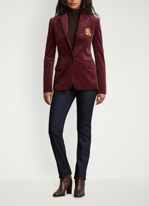 Ralph Lauren Blazer van corduroy met klepzakken en logoborduring