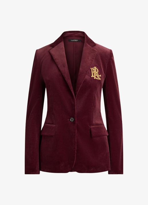 Ralph Lauren Blazer van corduroy met klepzakken en logoborduring