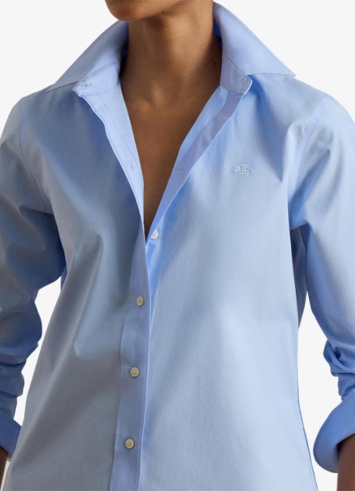 Ralph Lauren Blouse in katoenblend - detail 5 blue / blauw