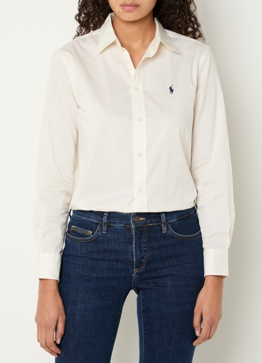 Ralph Lauren Blouse in linnenblend met streepprint