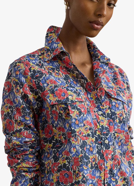 Ralph Lauren Blouse met bloemenprint - detail 4 red / rood