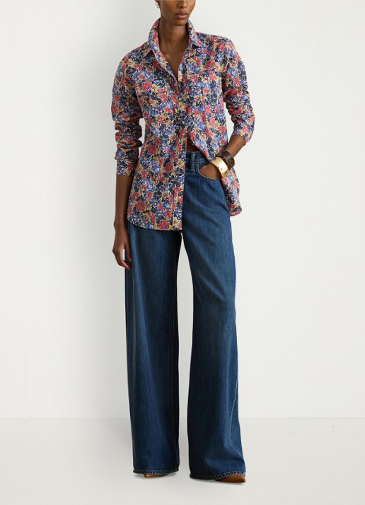 Ralph Lauren Blouse met bloemenprint - voorkant 2 red / rood