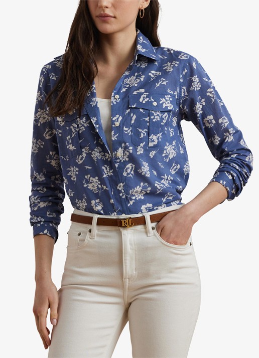 Ralph Lauren Blouse met borstzakken en print