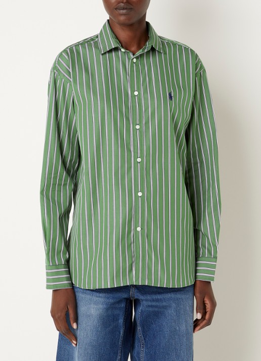 Ralph Lauren Blouse met logo en streepprint