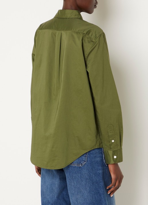 Ralph Lauren Blouse met logo - achterkant 4 mosgroen