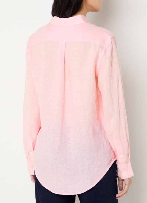 Ralph Lauren Blouse met logoborduring - achterkant 3 lichtroze