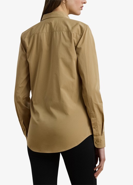 Ralph Lauren Blouse met logoborduring - achterkant 3 birch tan / beige