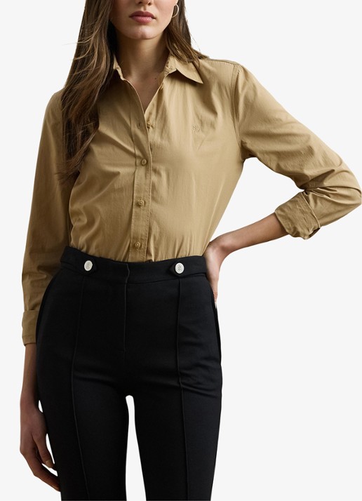 Ralph Lauren Blouse met logoborduring - detail 4 birch tan / beige
