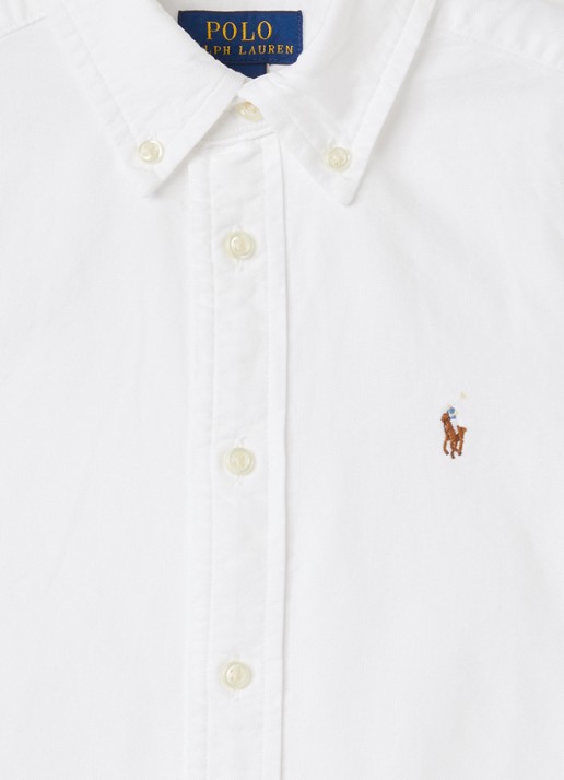 Ralph Lauren Blouse met logoborduring - detail 3 wit