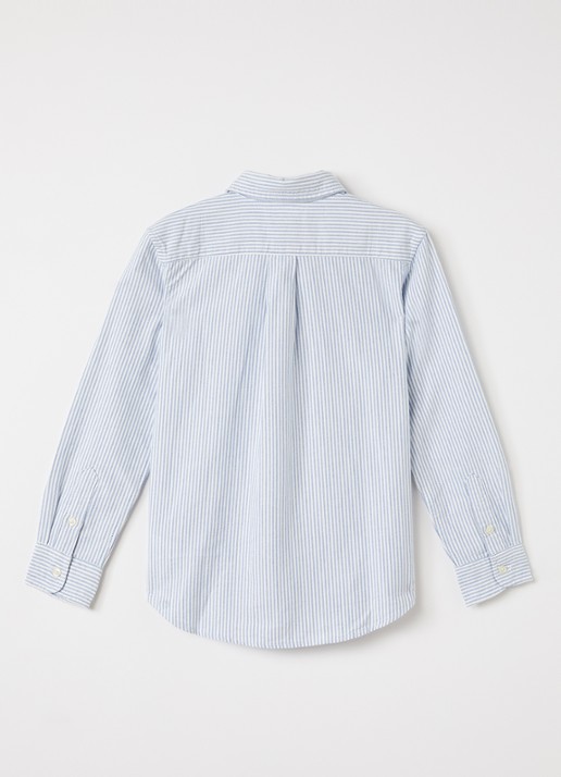 Ralph Lauren Blouse met logoborduring - voorkant 2 lichtblauw