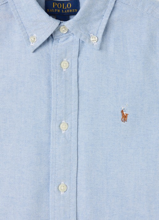 Ralph Lauren Blouse met logoborduring - detail blauwgrijs