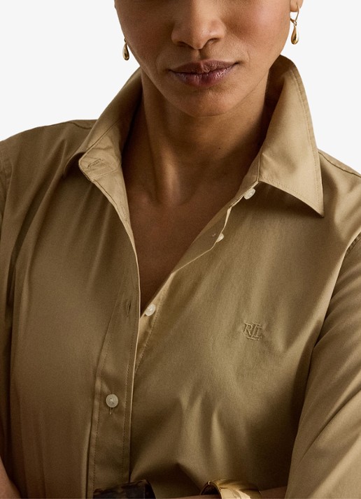 Ralph Lauren Blouse met logoborduring - detail 2 birch tan / beige