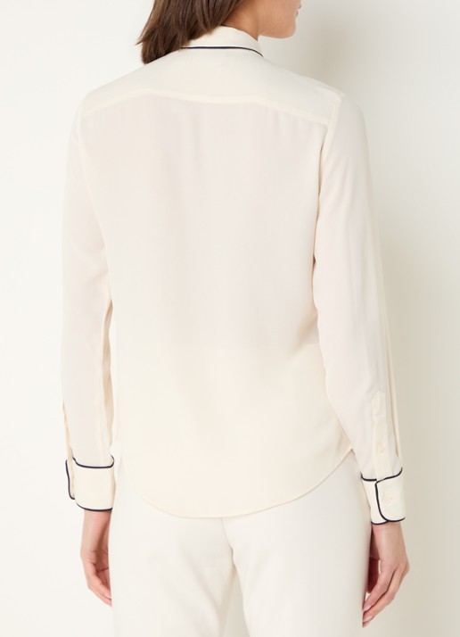 Ralph Lauren Blouse met sjaalkraag  - achterkant creme
