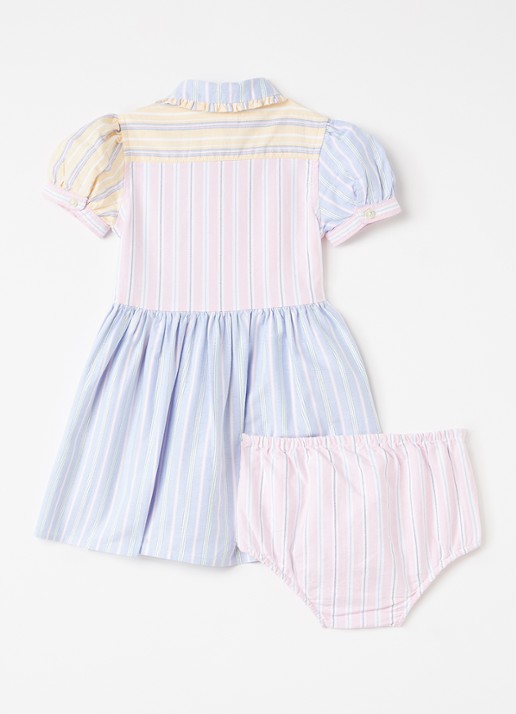 Ralph Lauren Blousejurk met bloomer - voorkant 2 lichtroze