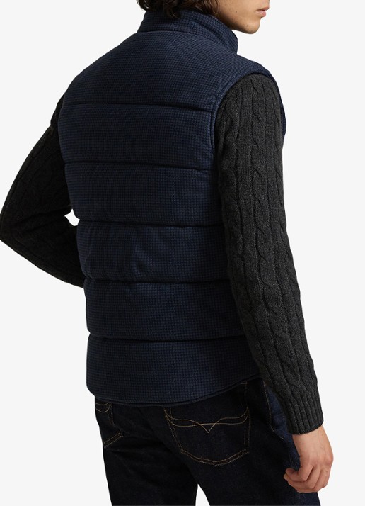 Ralph Lauren Bodywarmer met pied-de-poule dessin - achterkant 5 winter navy / donkerblauw
