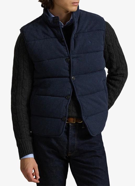 Ralph Lauren Bodywarmer met pied-de-poule dessin