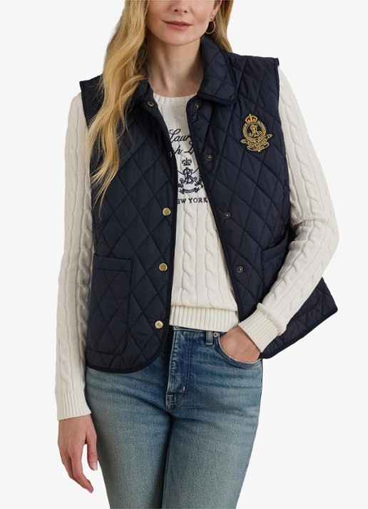 Ralph Lauren Bodywarmer met quilt patroon en opstikzakken