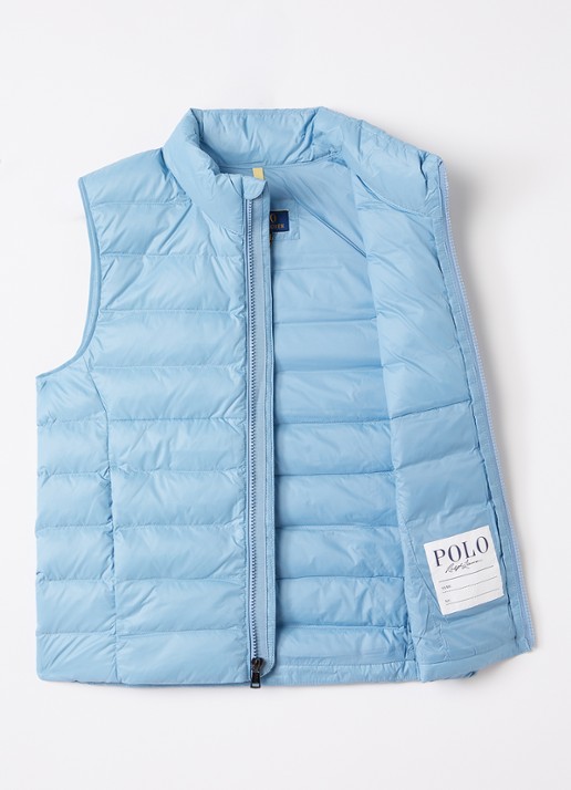 Ralph Lauren Bodywarmer met ritszakken - voorkant 2 blauw