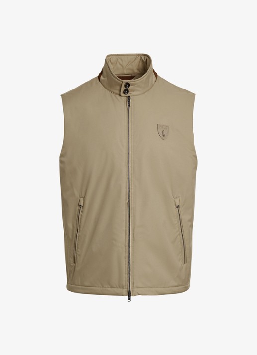 Ralph Lauren Bodywarmer met ritszakken - voorkant rl khaki / khaki