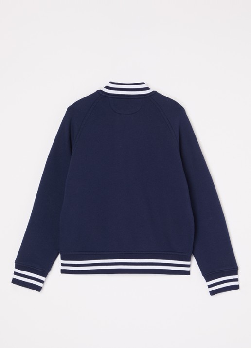 Ralph Lauren Bomberjack met logoborduring - achterkant donkerblauw