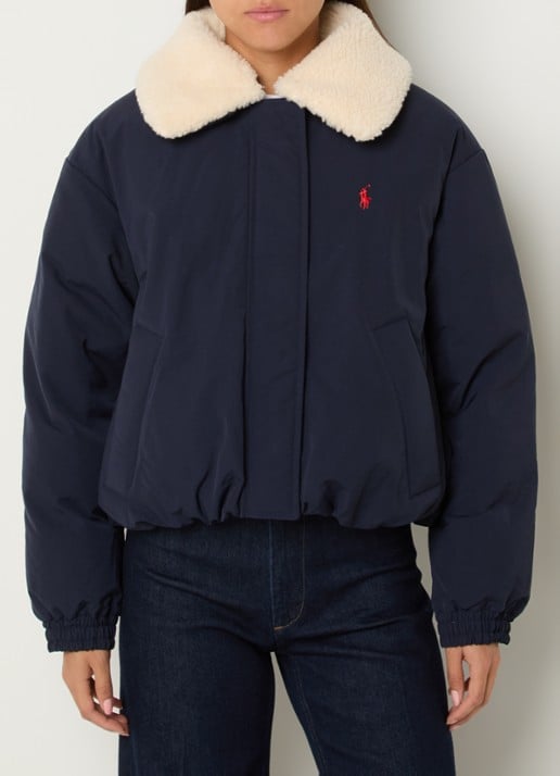 Ralph Lauren Bomberjack met steekzakken en logoborduring