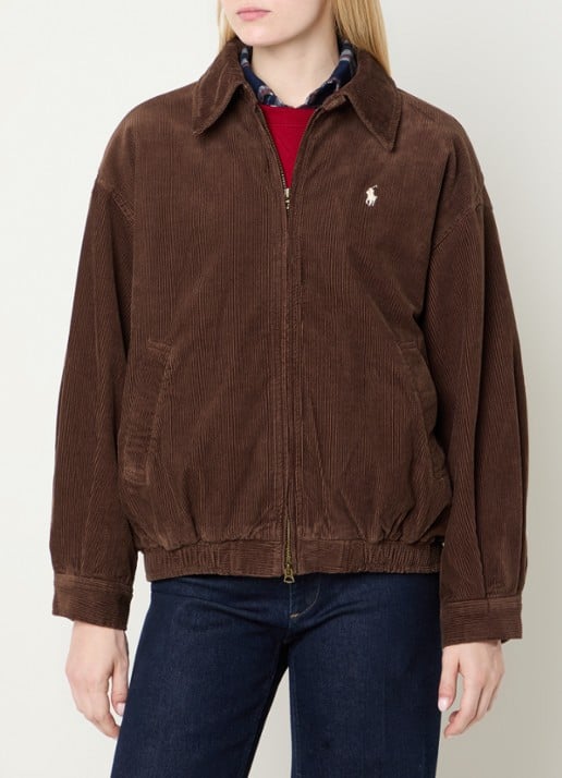Ralph Lauren Bomberjack van corduroy met logoborduring