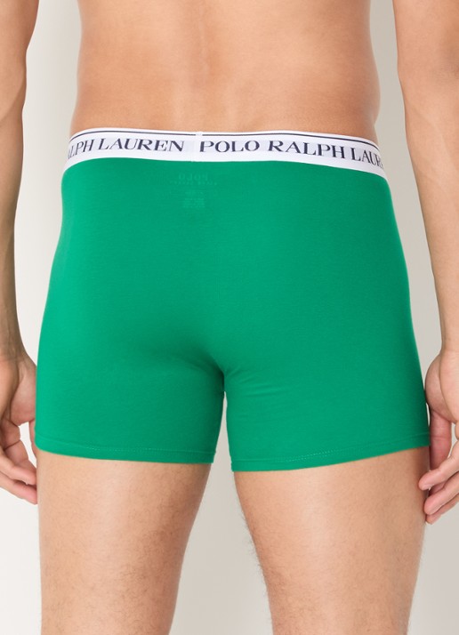 Ralph Lauren Boxer met logoband in 3-pack - achterkant 4 groen
