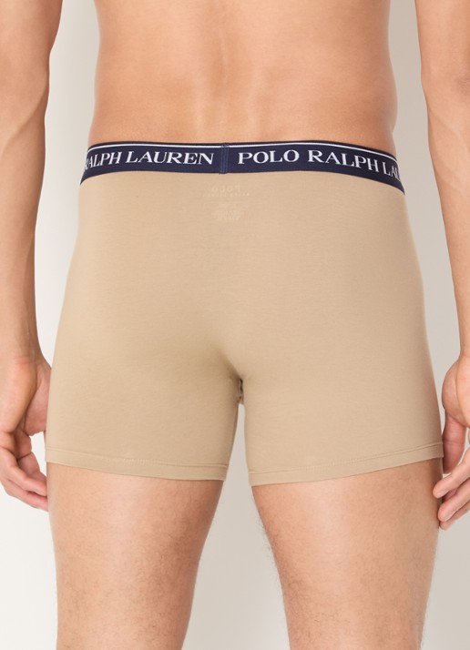 Ralph Lauren Boxer met logoband in 3-pack - achterkant 4 legergroen