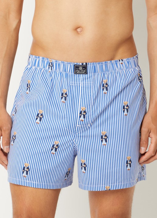 Ralph Lauren Boxershort met print in 3-pack  - voorkant 2 indigo