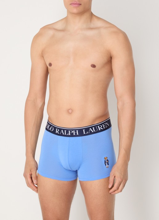 Ralph Lauren Boxershorts met logoband in 2-pack - voorkant 4 blauw