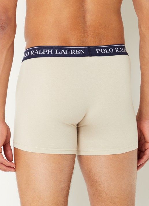 Ralph Lauren Boxershorts met logoband in 3-pack - achterkant donkerblauw