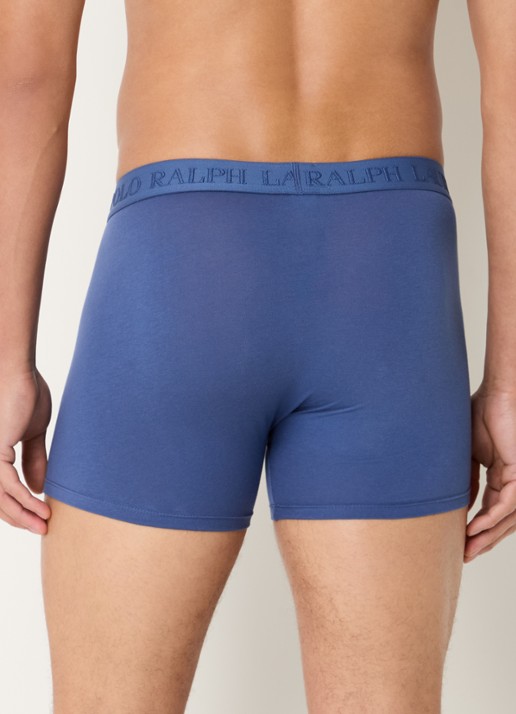Ralph Lauren Boxershorts met logoband in 3-pack - achterkant blauw