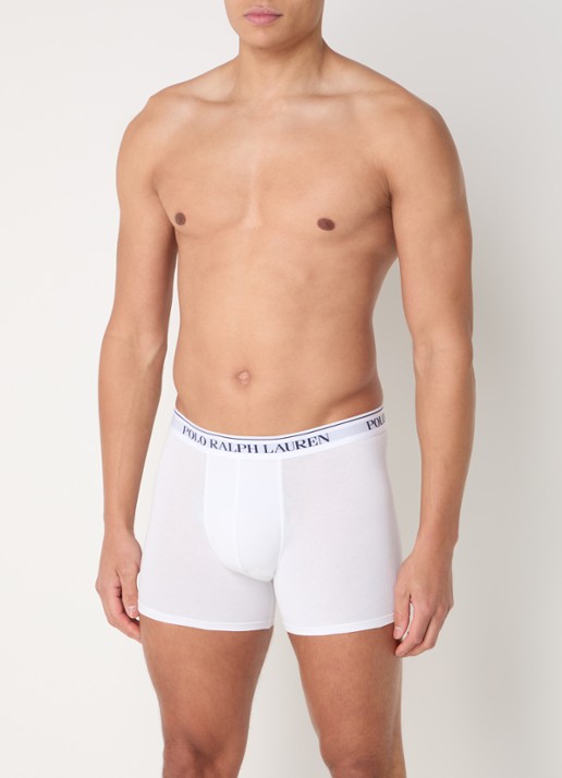 Ralph Lauren Boxershorts met logoband in 3-pack - voorkant 3 lichtblauw