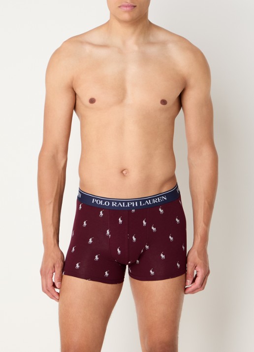 Ralph Lauren Boxershorts met logoband in 3-pack - voorkant 2 groen