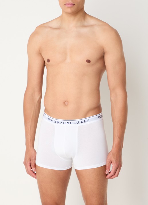Ralph Lauren Boxershorts met logoband in 3-pack - voorkant 4 blauw